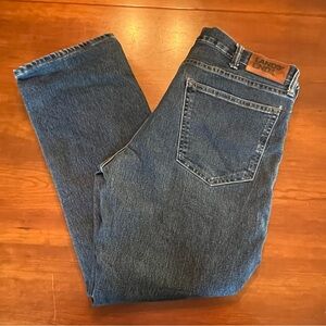 Lands’ End Men’s Flannel Lined Stretch Denim Jeans Traditional Fit 34 x 29